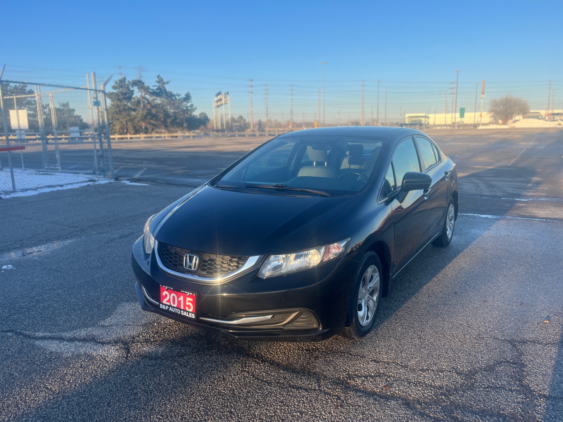 Used 2015 Honda Civic LX in Black for sale at B&P Auto Sales in Toronto & GTA — photo 3 of 23